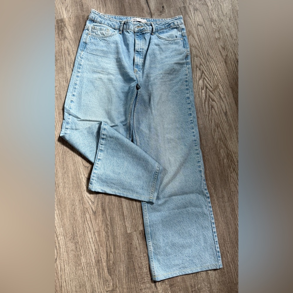 Zara Light Blue Women's Flare Jeans